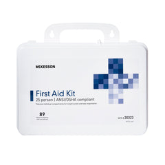 FIRST AID KIT, 25 PERSON PLASTIC CASE