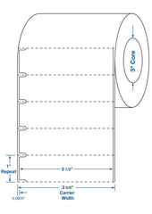 LABEL, THERMOL PERF NOTCH ONLY3 1/2X1" (4/CS)
