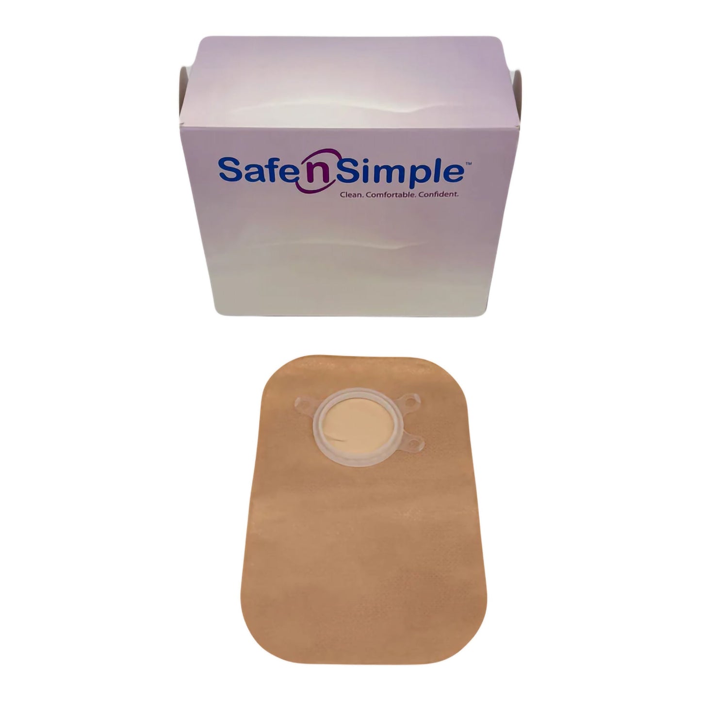 POUCH, OST 2PC CLSD FLNG BELT TAB BGE 8" 45MM (30/BX 8BX/CS)
