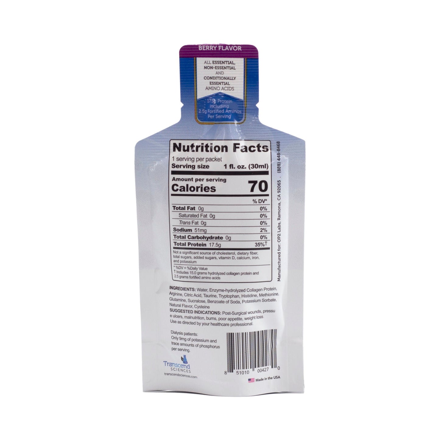 PROTEIN, LIQ SF BERRY 1OZ (144/CS)