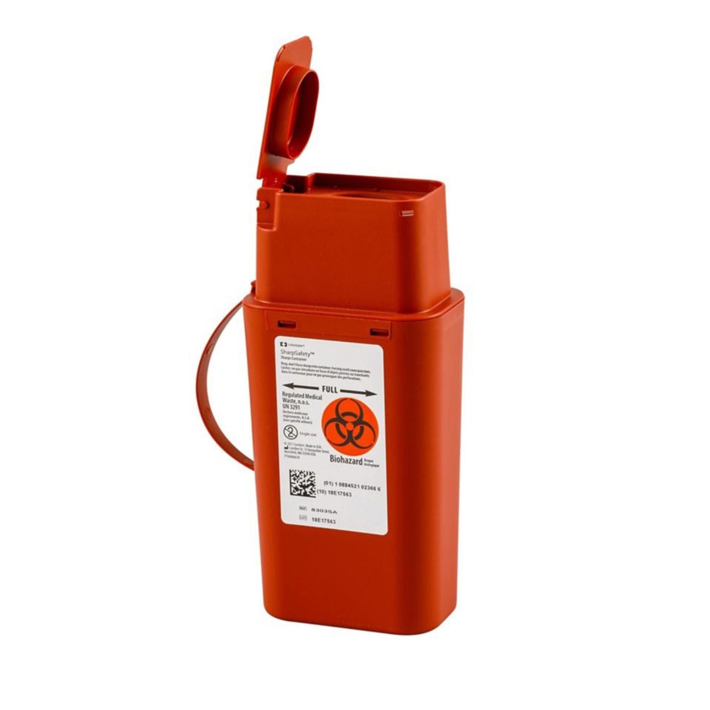 CONTAINER, SHARPS TRANSPORT SHUTTLE EMS W/2CLSR RED (20/CS)