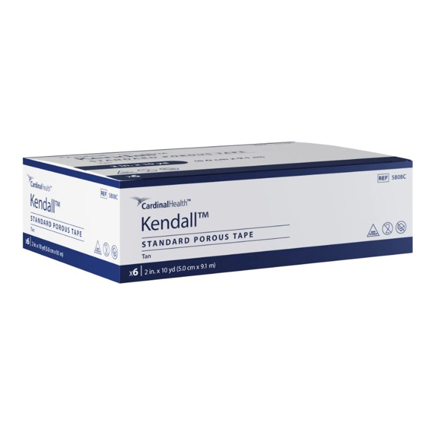 TAPE, KENDALL POROUS STD 2"X10YDS TAN (6/BX 12BX/CS)