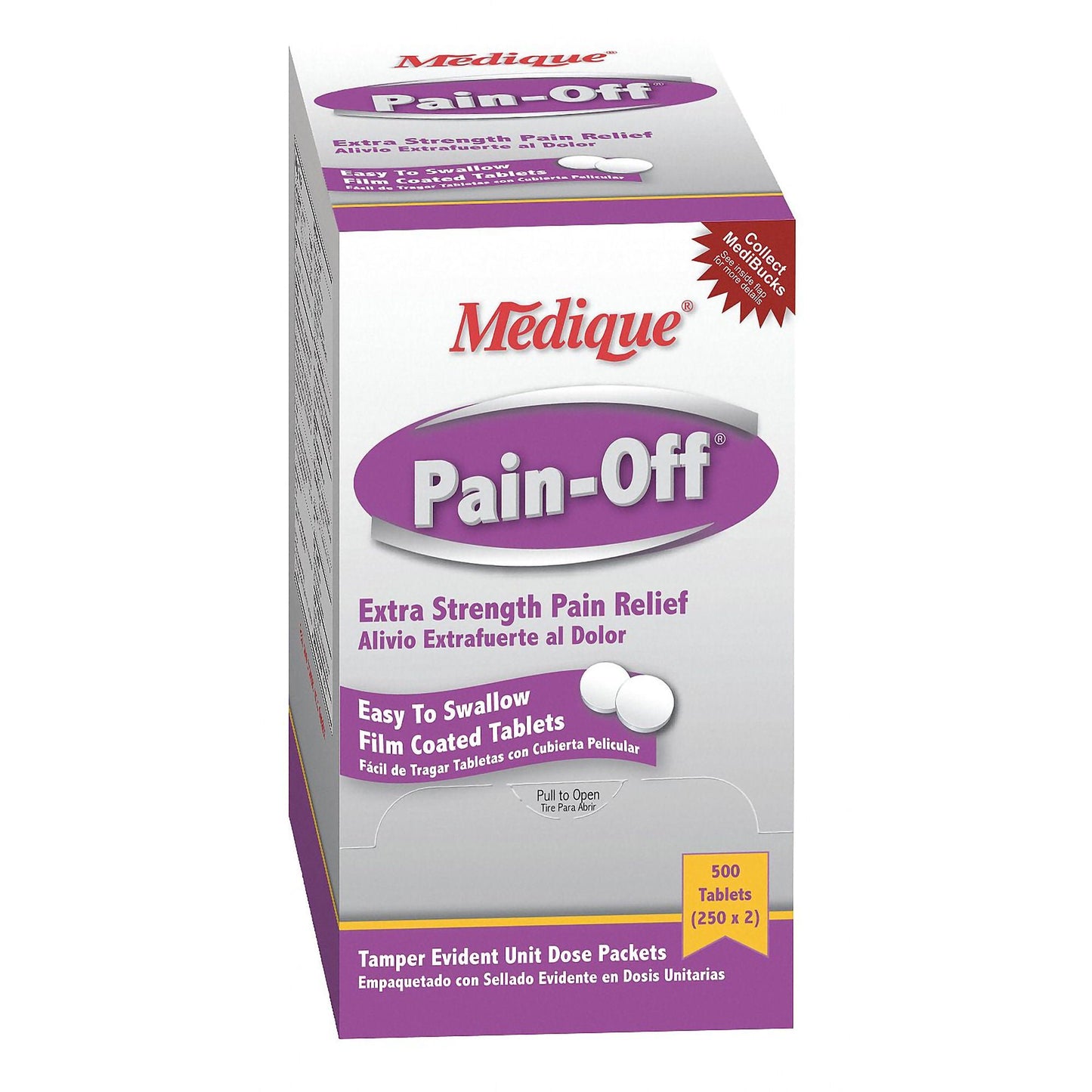 PAIN OFF, TAB 2X250 (500/BX)