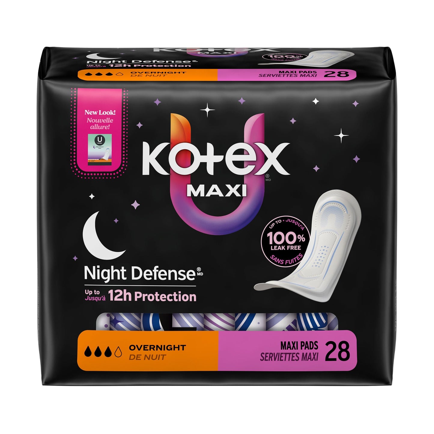PAD, KOTEX PREM MAXI OVER NIGHT CORE (28/PK 3PK/CS)