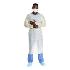 GOWN, ISOLATION AAMI LV2 TRI-LAYER YLW 2XLG (10/BG 10BG/CS)