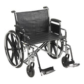 WHEELCHAIR, HD DUAL CROSS BRACE DDA SF 24" 450LBS