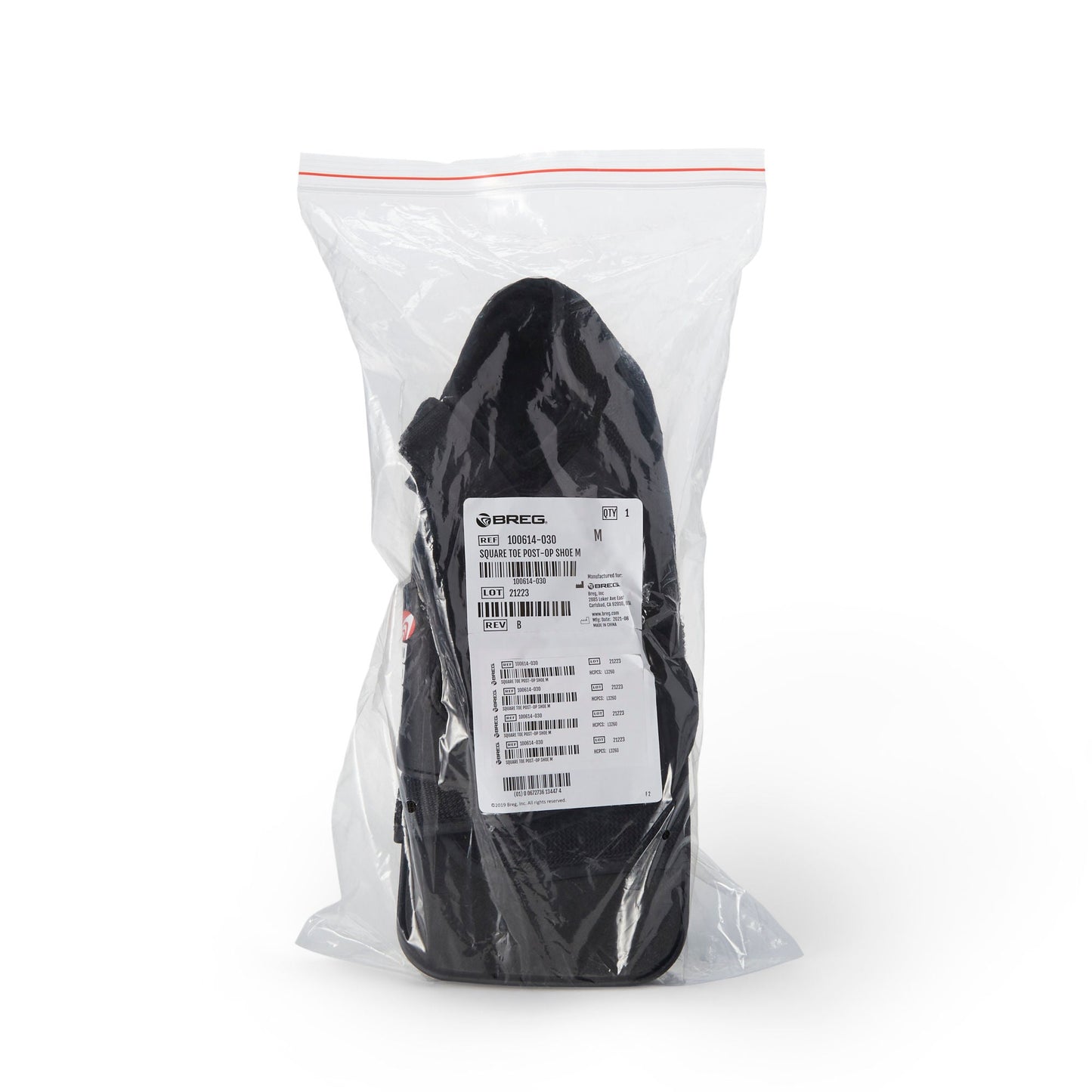 SHOE, POST OP SQ TOE BLK MED