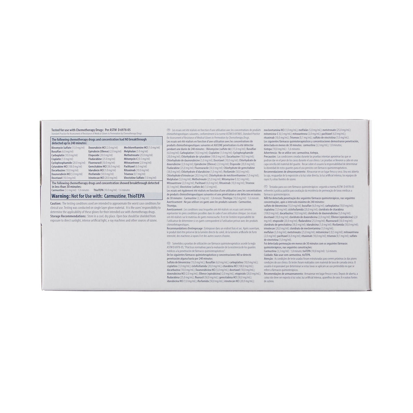 GLOVE, EXAM NTRL XS N/S CHEMO (100/BX 10BX/CS)