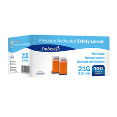 LANCET, SAFETY EMBRACE 21G (100/BX 10BX/CS)