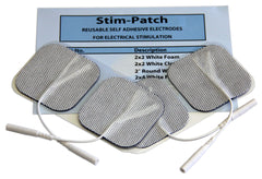 ELECTRODE, TENS SELF ADHSV RUSBL WHT CLOTH 2X2 (4/PK)