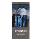 CANE, ALUM FLDNG SWITCH STICKSENGRVD AZURE