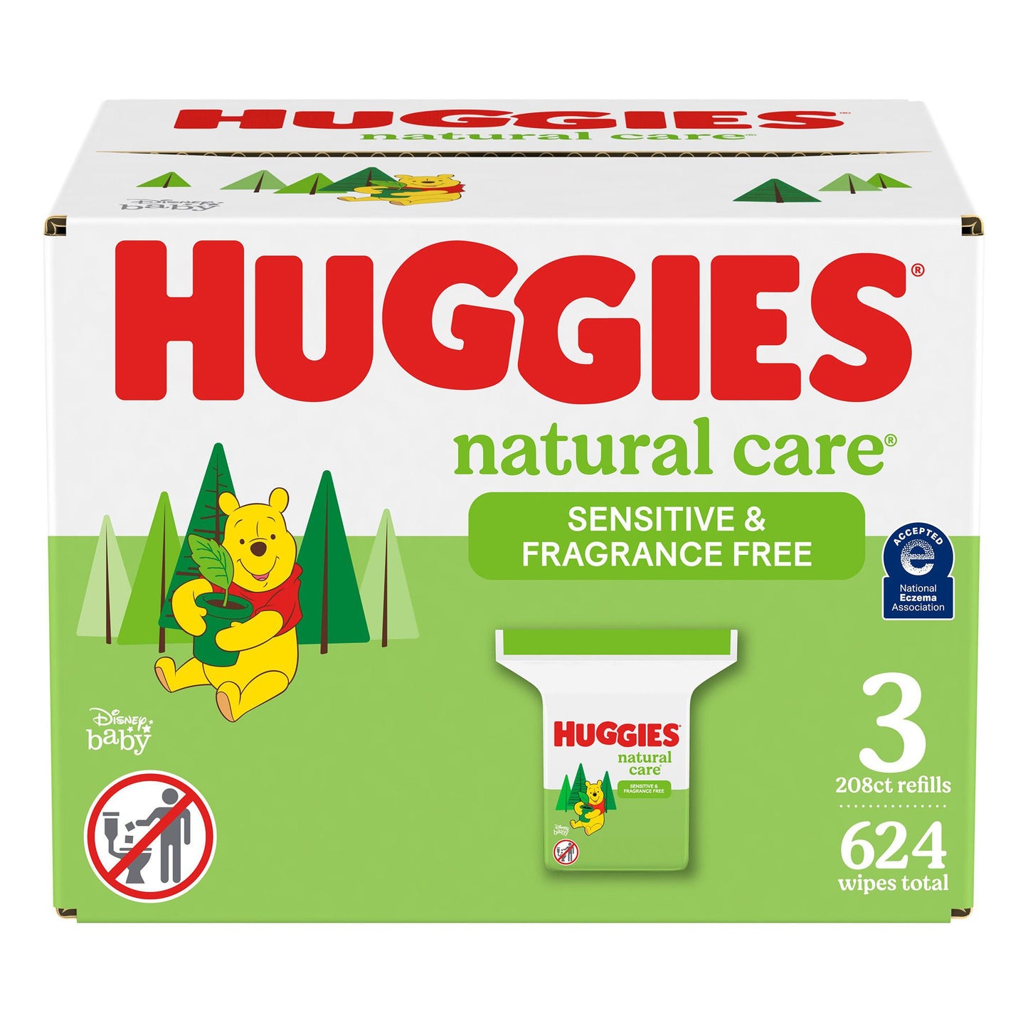 WIPE, BABY REFILL HUGGIES NAT CARE FRAGCE FRE (624/PK 1PK/CS