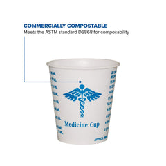 CUP, MEDICINE GRAD WAX COATED 3OZ (100/SL 50SL/CS)