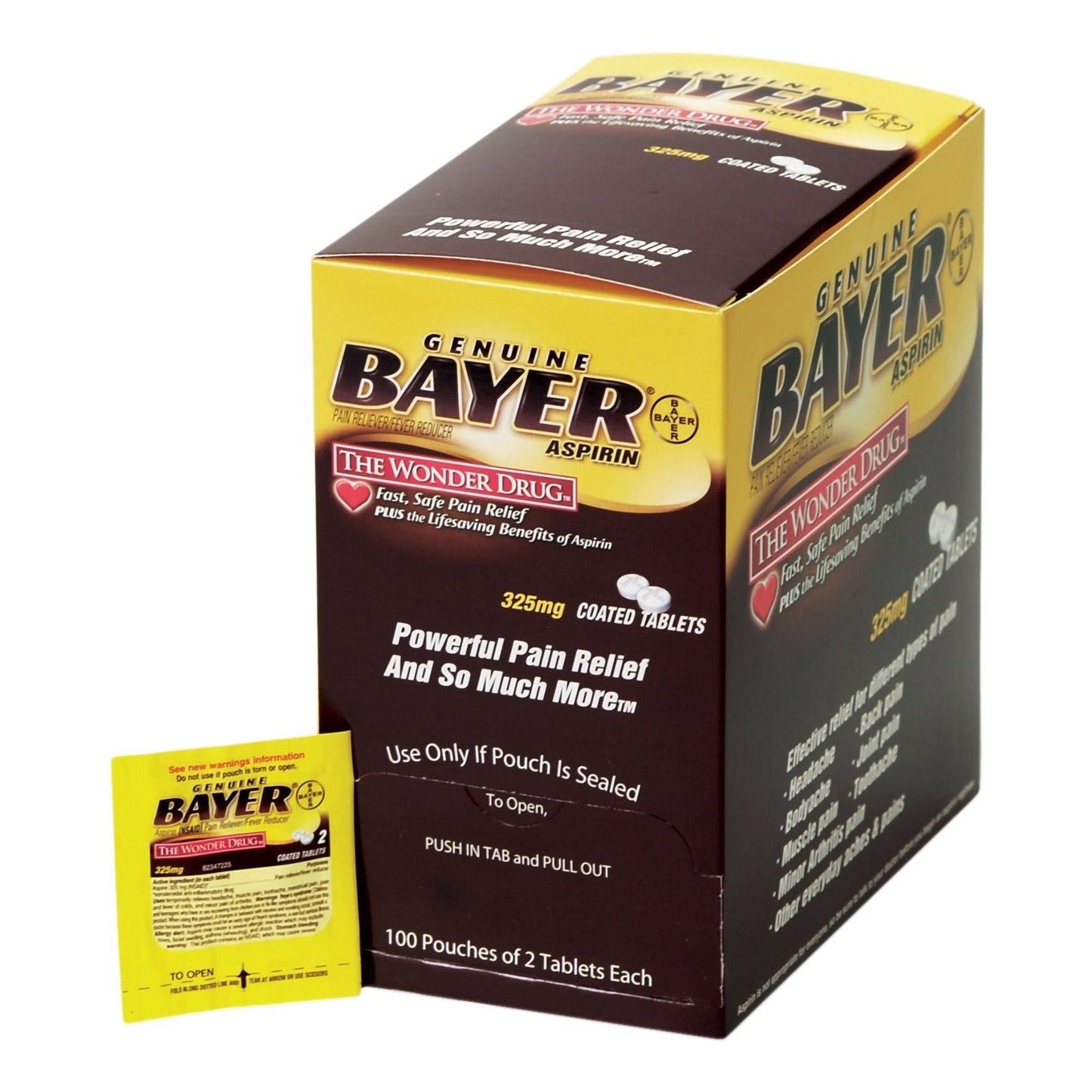 BAYER ASPIRIN, TAB 325MG (200/BX 12BX/CS)
