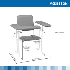 CHAIR, BLD DRWNG FLIP-ARM UPHOL GRY