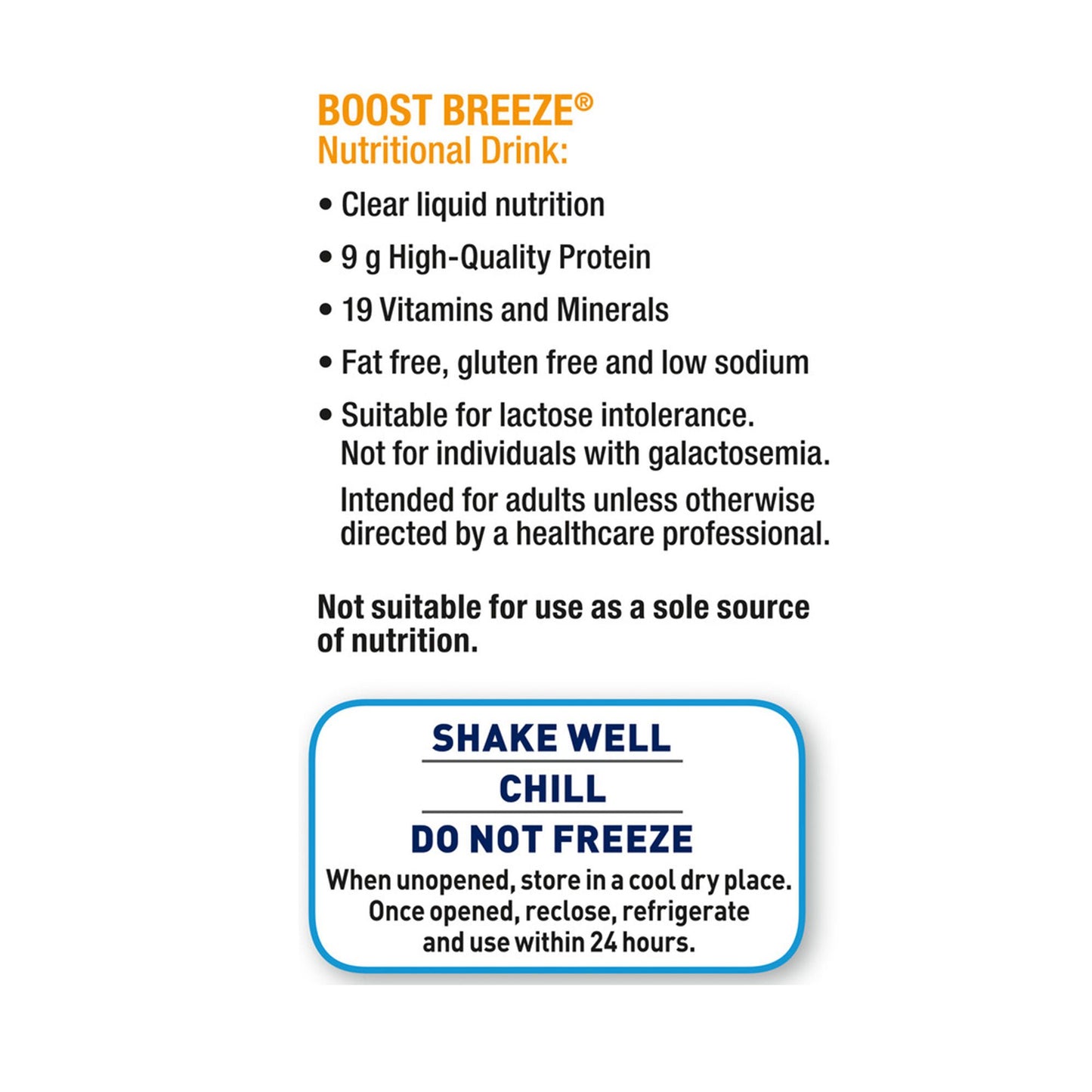 BOOST BREEZE, ORG 8OZ (24/CS)