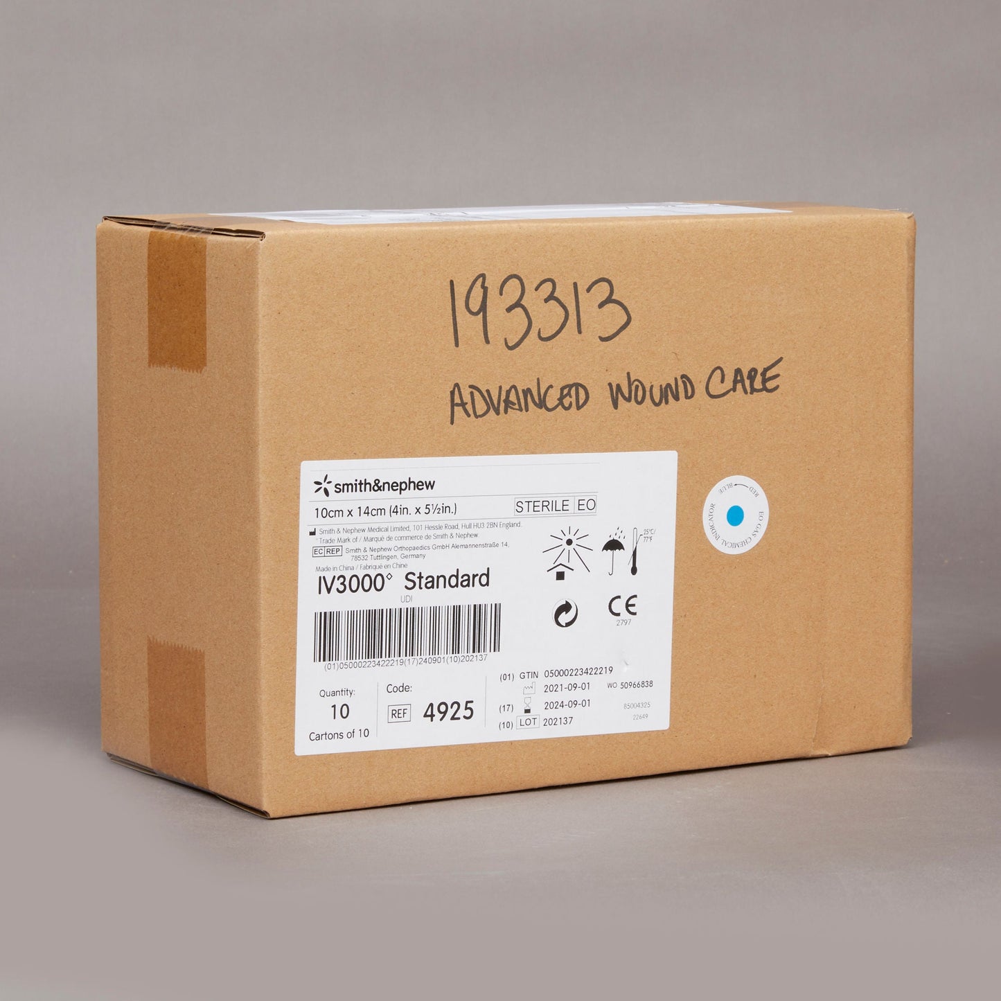 DRESSING, IV TRANSP 3000 (10/BX)