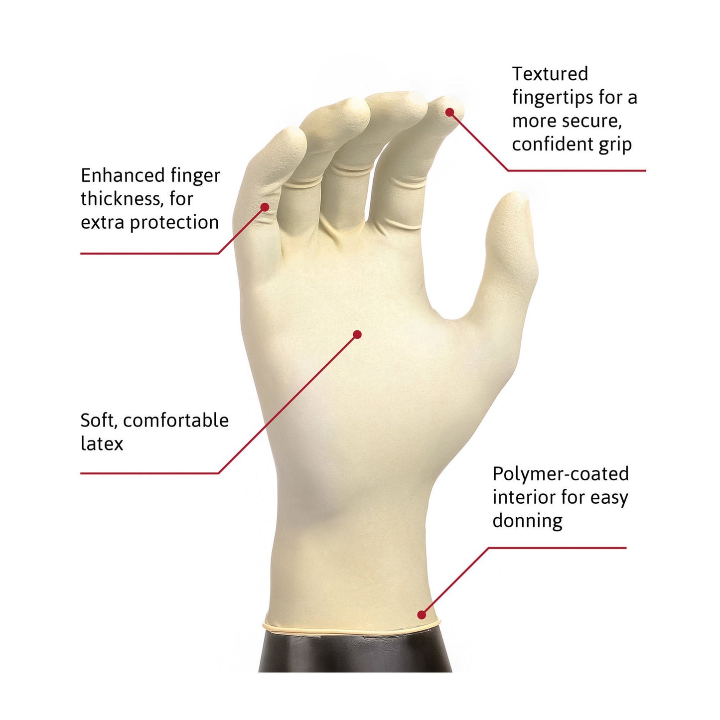 GLOVE, EXAM LTX MED N/S (100/BX 10BX/CS)