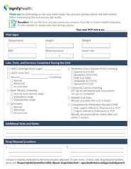 PAD, HEALTH LEAVE BEHIND PROVIDER CHECK LIST (12PK/CS)