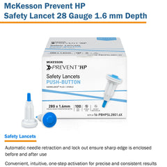 LANCET, HAEMOLANCE 28GX1.6MM (100/BX 20BX/CS)