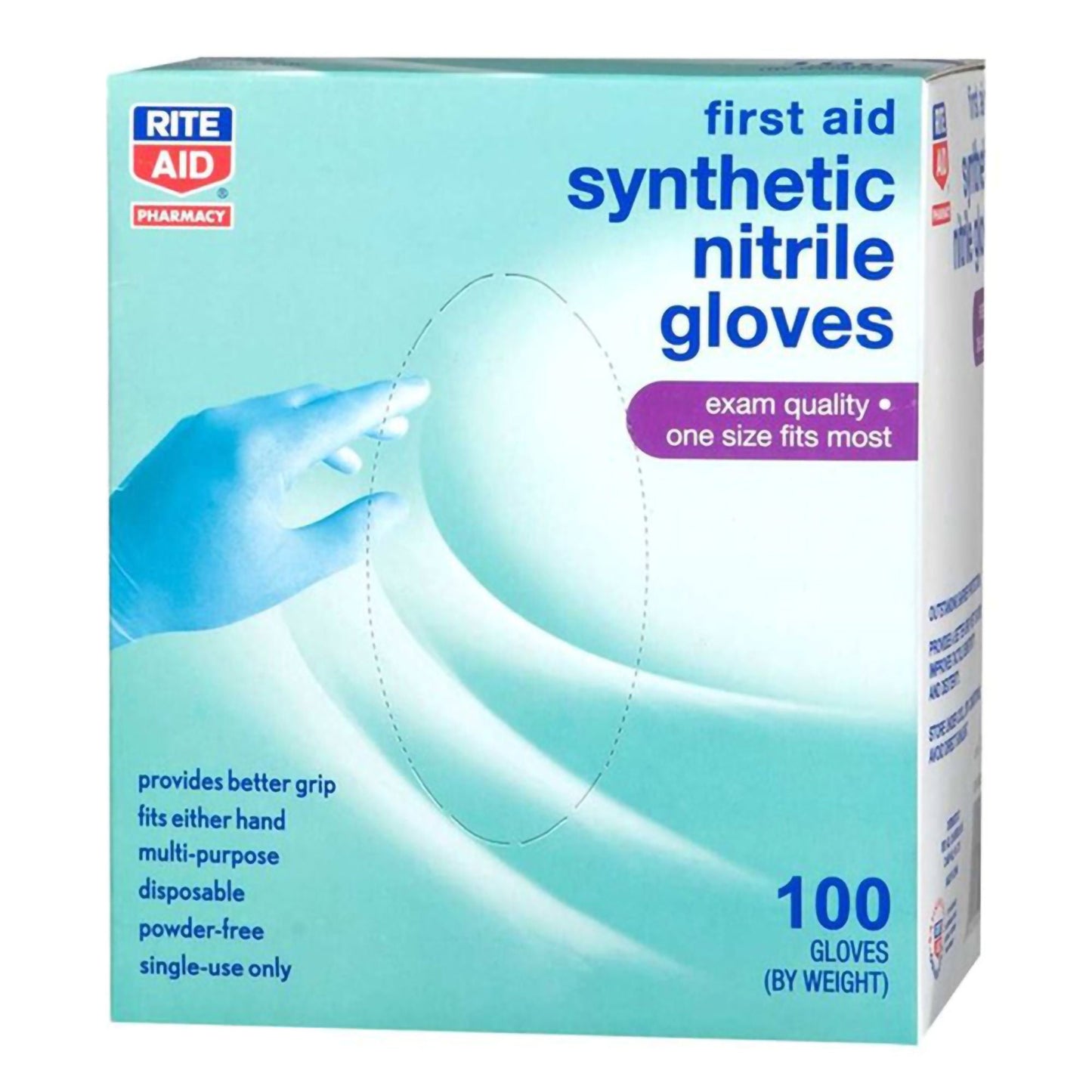 GLOVE, EXAM NTRL MED N/S BLU (100/BX 10BX/CS)