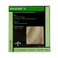 DRESSING, MAXORB II ALGINATE 4"X4" (10/BX 5BX/CS)