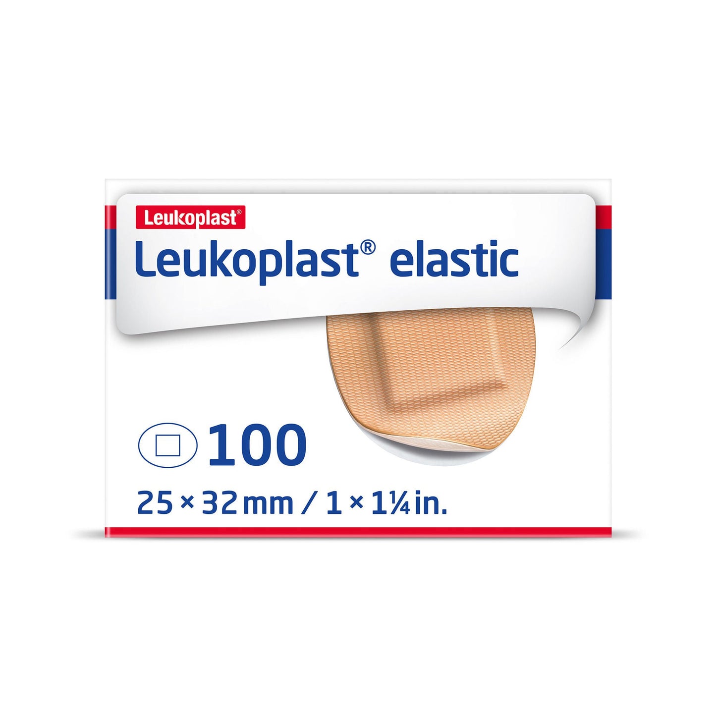BANDAGE, WND LEUKOPLAST OVL ELAS 1.25" (100/BX 12BX/CS)