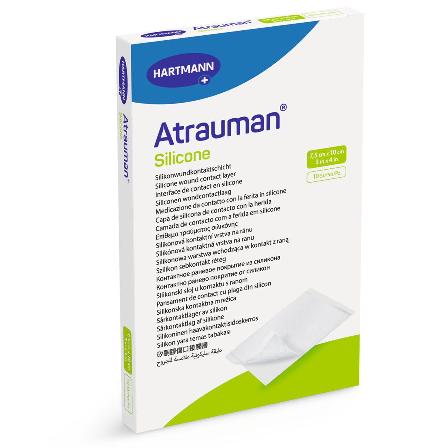 DRESSING, WOUND ATRAUMAN SILICONE COATED 3"X4" (10/BX)