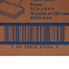 TOWEL, PAPER MULTI-FOLD BRN (250/PK 16PK/CS)