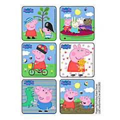 STICKER, PEPPA PIG 6DESIGNS 2 1/2" (90/RL)