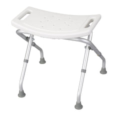 BENCH, BATH FOLDING ALUMINUM W/ANGLED LEGS