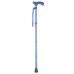 CANE, ALUM FLDNG SWITCH STICKSENGRVD AZURE