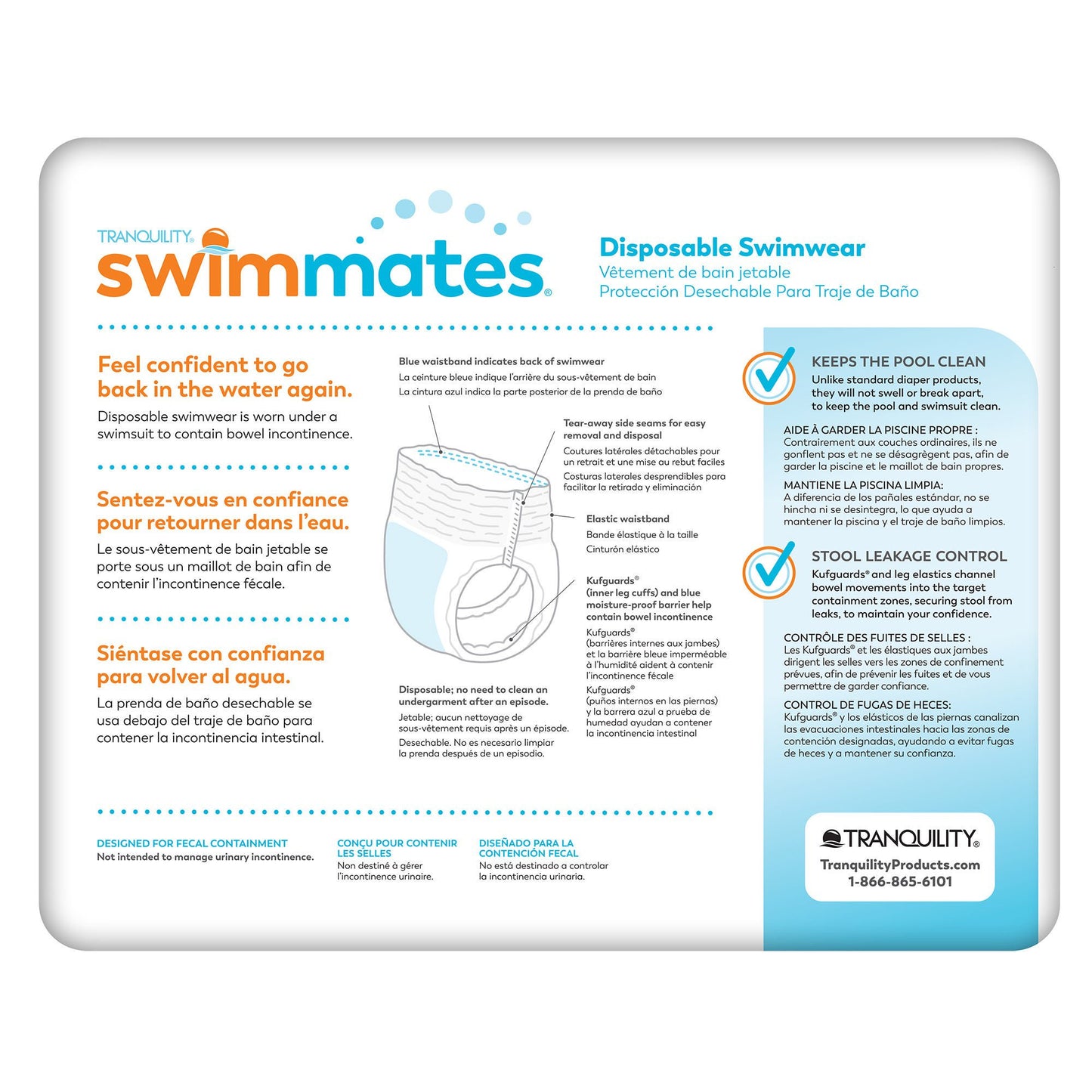 BRIEF, INCONT ADLT DISP SWIM MATE LG (18/BG 4BG/CS)