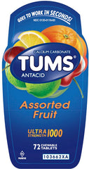 TUMS ULTRA, TAB 1000MG CHEW ASTD FRT (72/BT)