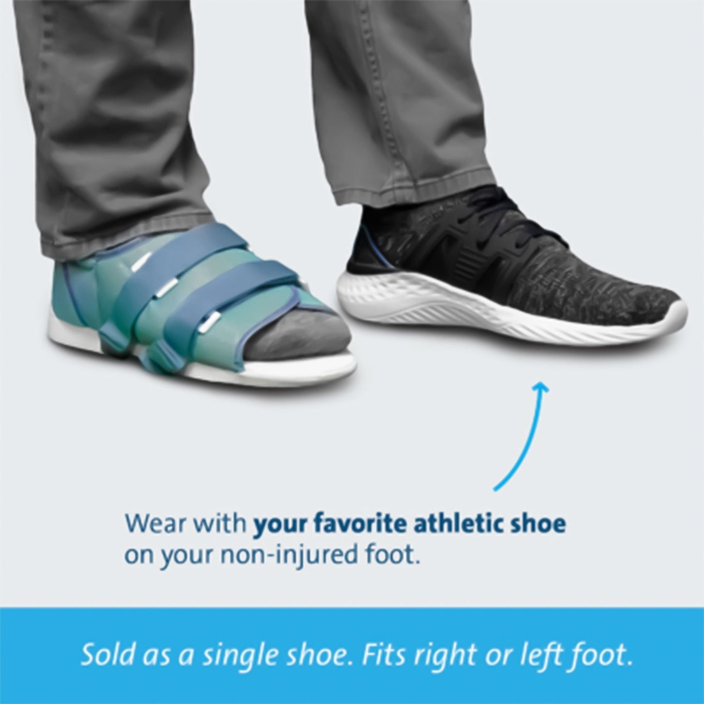 SHOE, REHAB FML NAVY LG (36/CS)