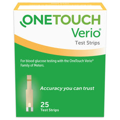 TEST STRIP, BLD GLUC ONETOUCH VERIO (25/BX 24BX/CS)