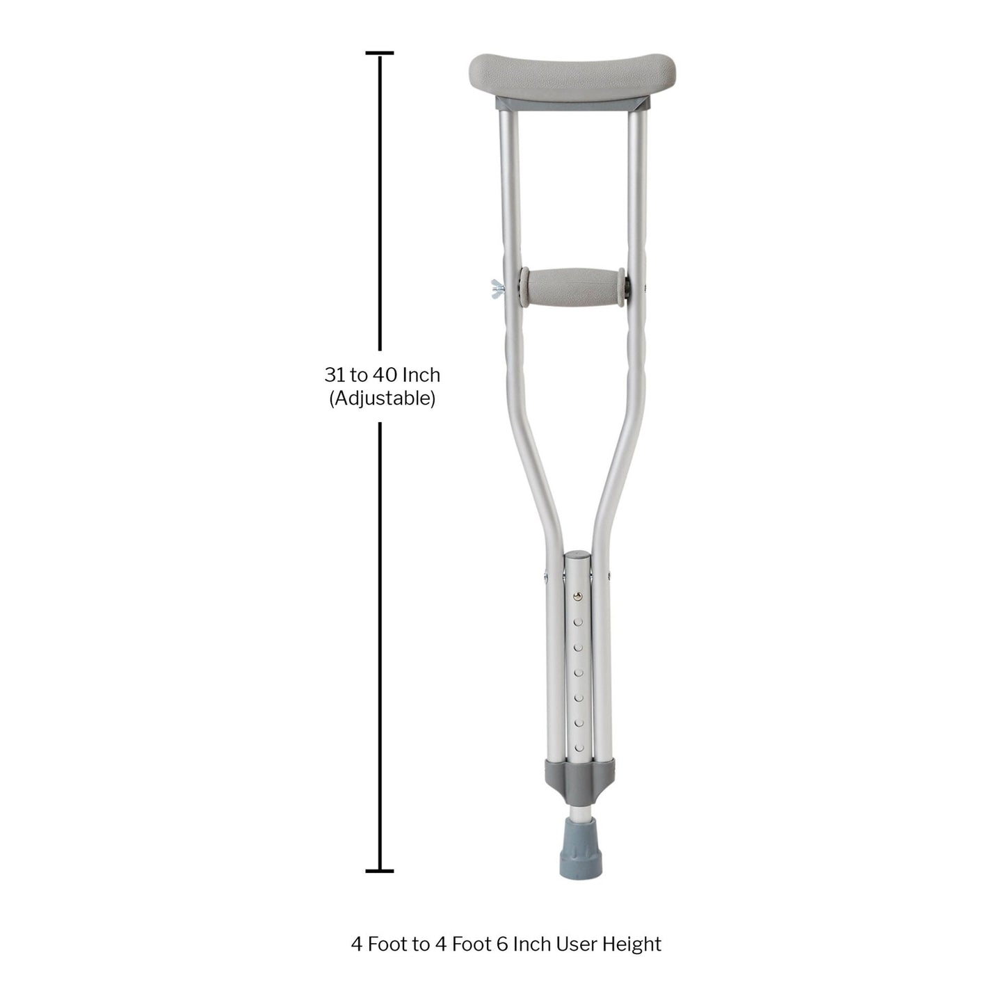 CRUTCH, ALUM PUSH BUTTON ADJ CHLD 175LBS (PR)