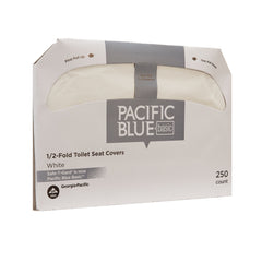 COVER, TOILET SEAT HALF-FOLD WHT (250/BX 20BX/CS)