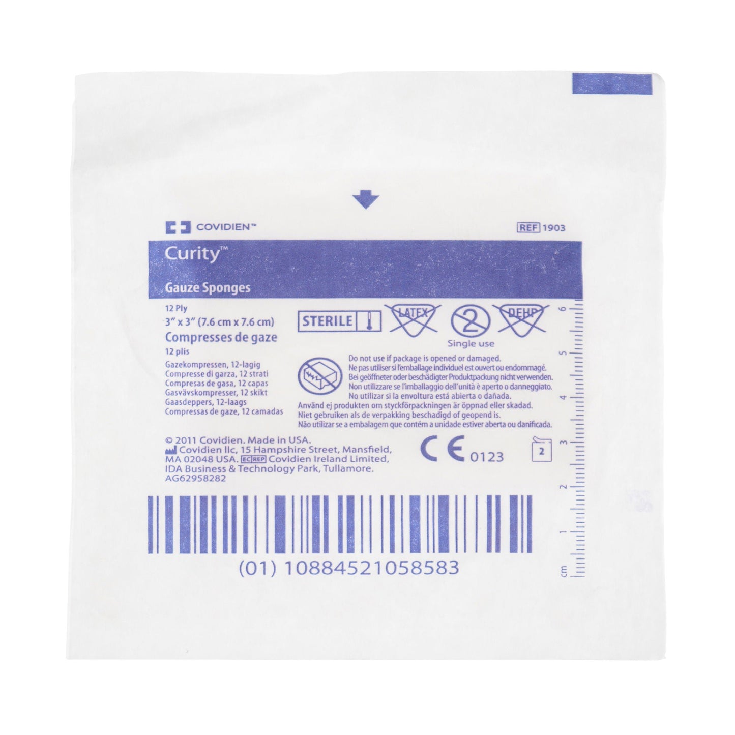 SPONGE, GAUZE 12PLY STR 3"X3" (2/PK 25PK/TR 48TR/CS)