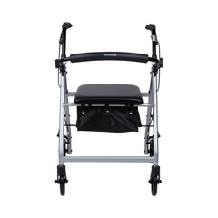 WALKER, ROLLATOR LTWT FOLDING ALUM W/6" WHLS SLVR 300LB