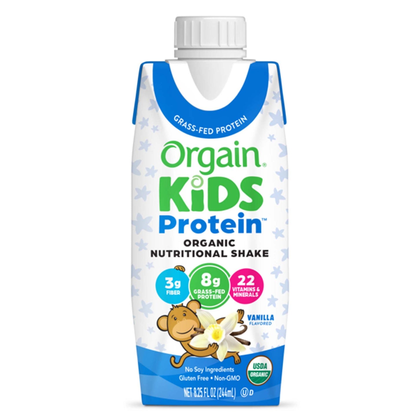 SHAKE, NUTRTN ORGANIC ORGAIN KIDS PROTN VAN BEAN 224ML (12/C