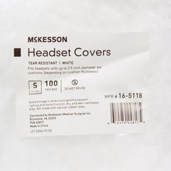 COVER, HEADSET WHT SM (100EA/BG 10BG/CS)
