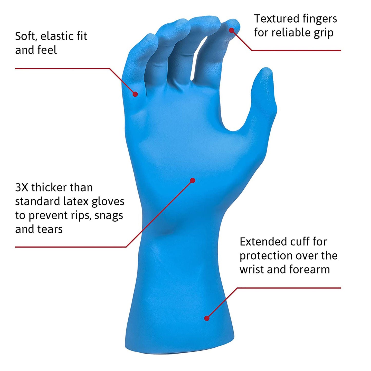 GLOVE, EXAM LTX MED N/S EXTCF (50/BX 10BX/CS)