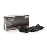 GLOVE, EXAM NTRL MED N/S BLK (100/BX 10BX/CS)