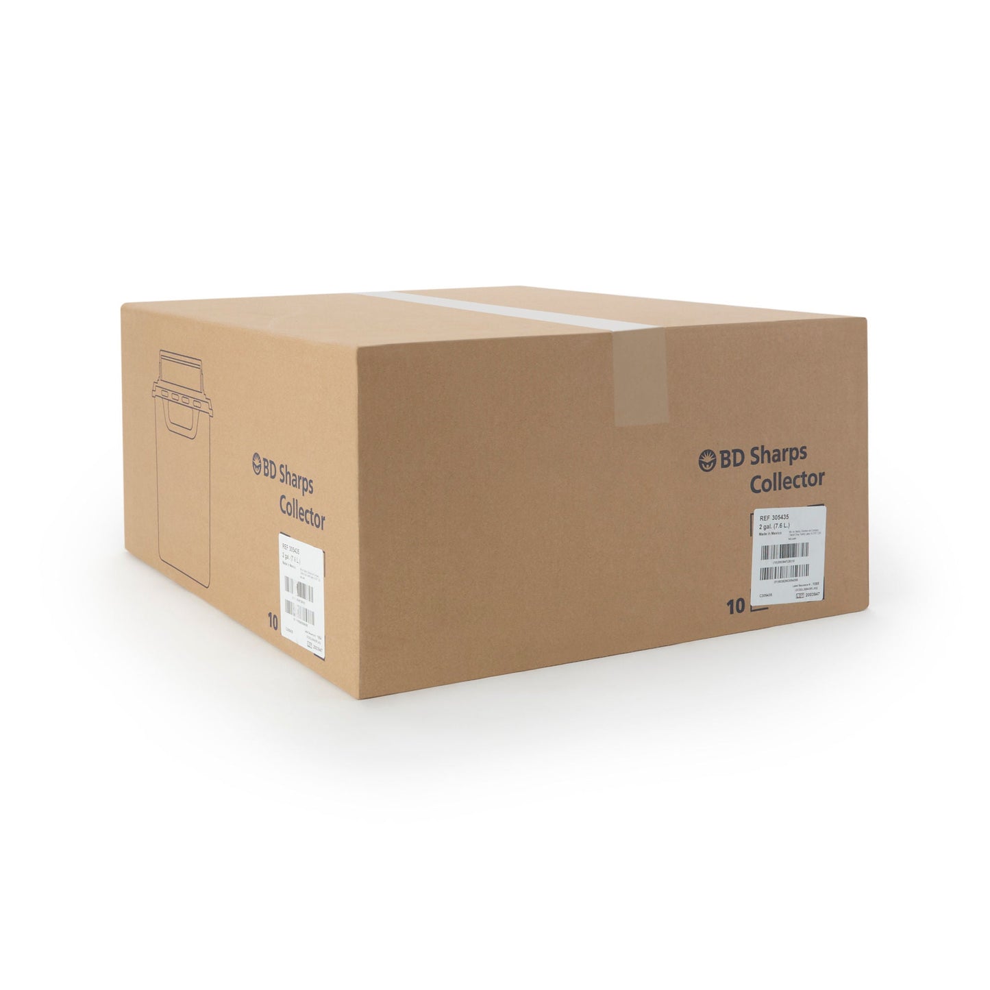 CONTAINER, SHARPS RED 2GL NESTABLE (10/CS)