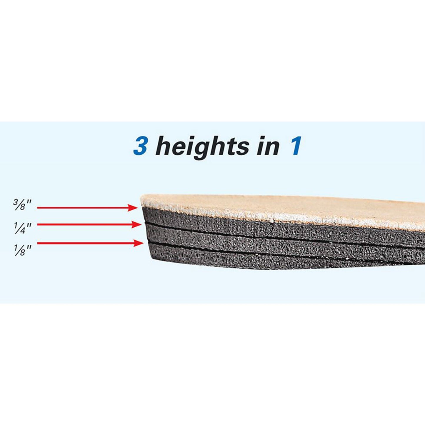 HEEL LIFT, ADJ LG