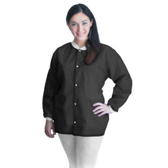 COAT, LAB FITME BLK LG (10/BG 5BG/CS)