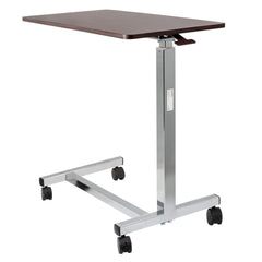 TABLE, OVERBED U-BASE WALNUT/CHROME (1/CS)
