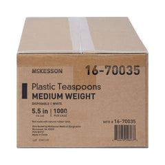 TEASPOON, PLAS WHT 5.5" (1000/CS)