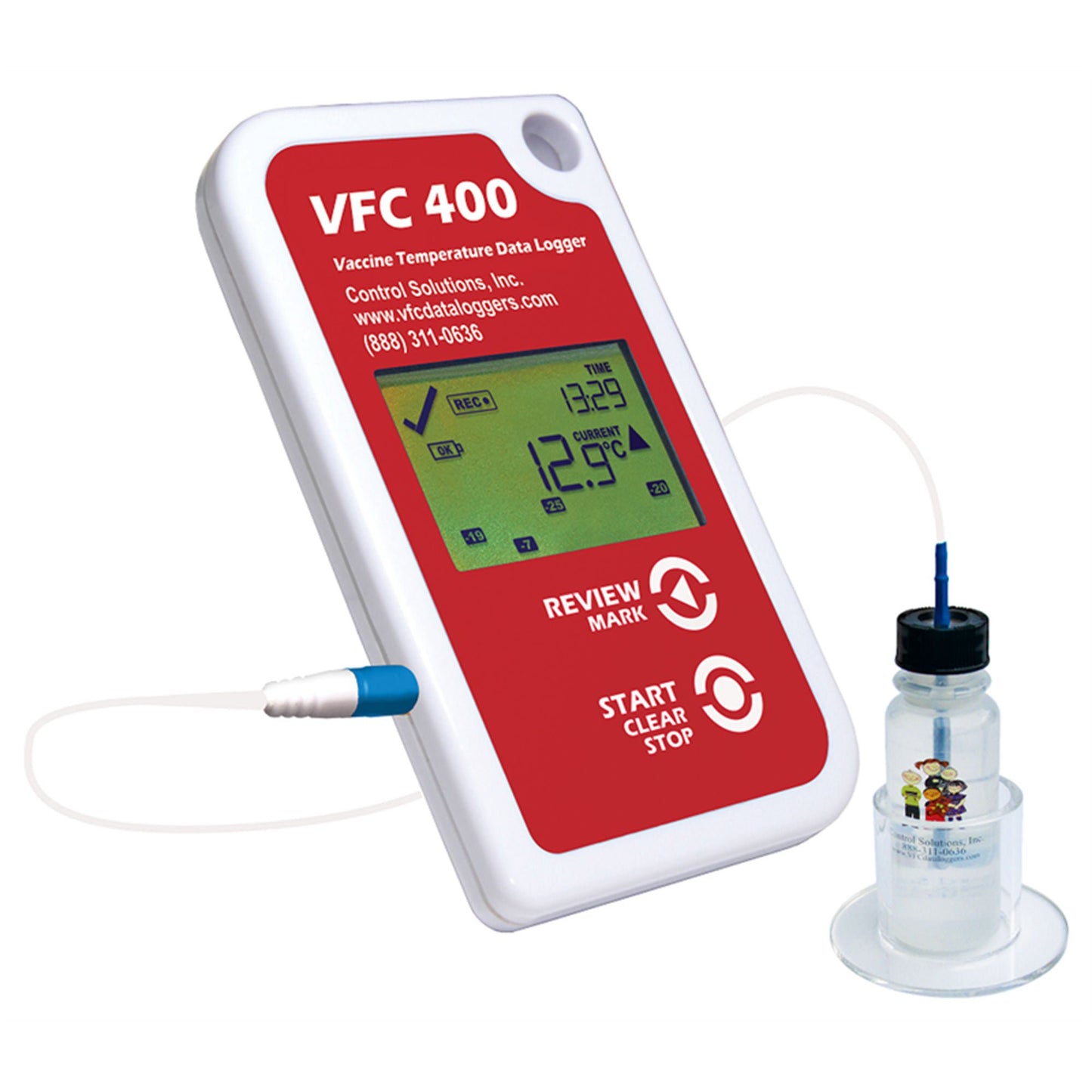 MONITORING KIT, VACCINE W/DATALOGGER & PROBE 10'